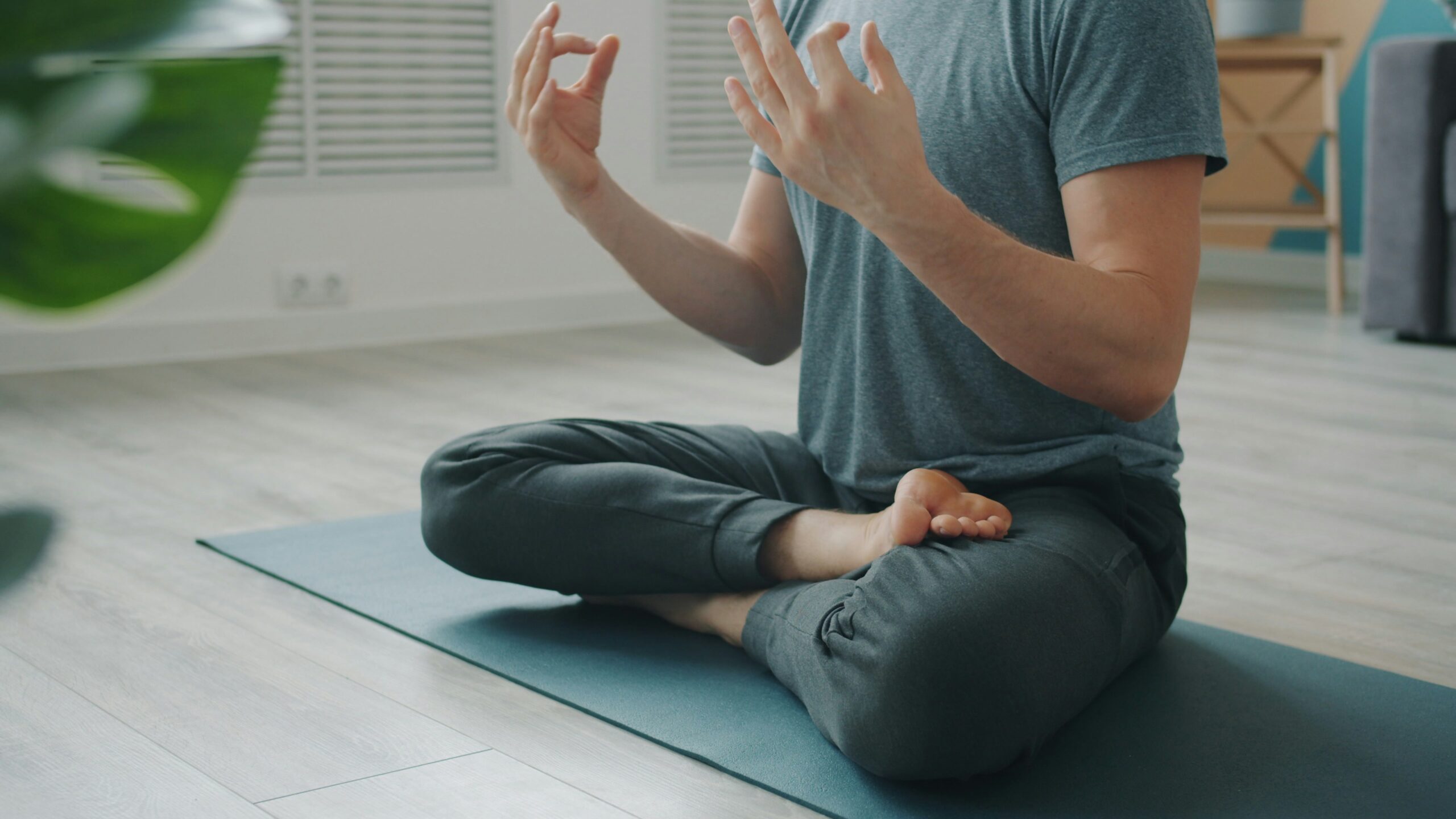 person doing yoga