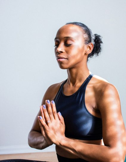 woman doing yoga pose